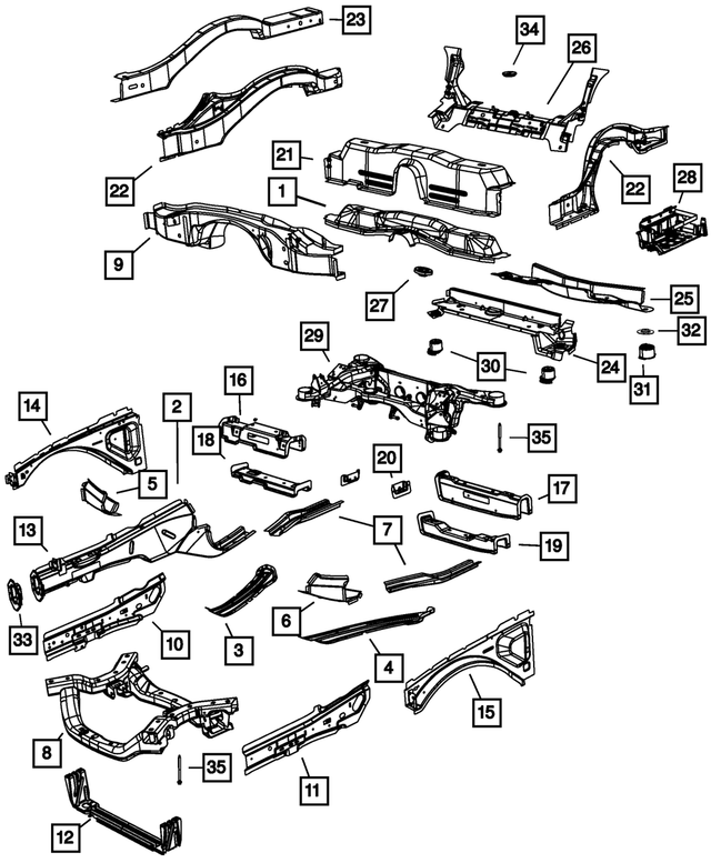 4895390AD - Frame, Bumper and Fascia: Crossmember Isolator, Right for Mopar Image