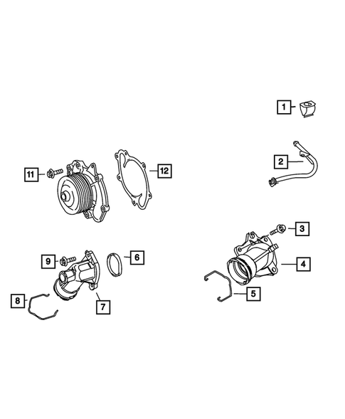 Water Pump and Related Parts for 2008 Dodge Sprinter 2500 #1