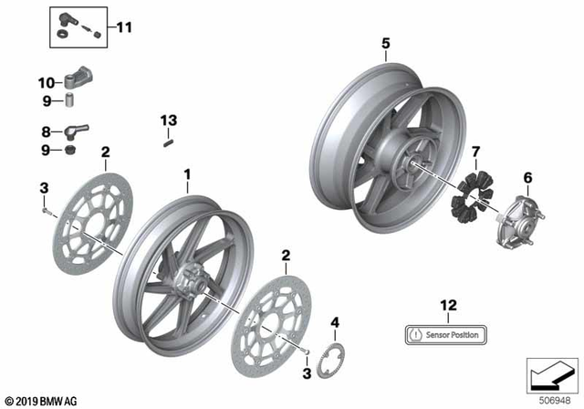 36315B645A8 - Design: Forged Wheel, Front - 3.5X17 for BMW-Motorrad Image