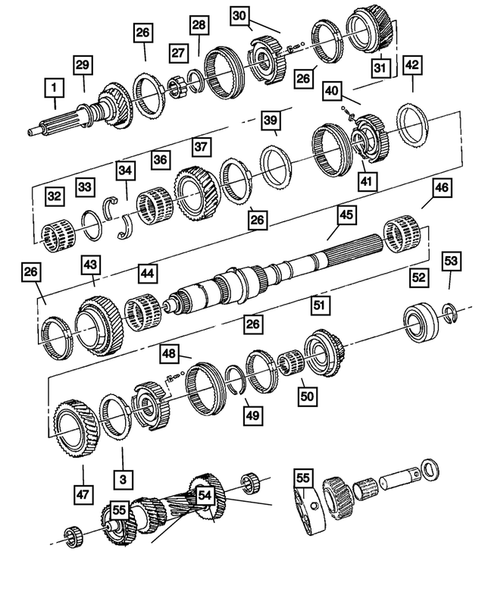 Gear Train for 2002 Jeep Liberty #0