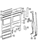 68009152AA - Body Sheet Metal Except Doors: Body Side Panel, Right for Mopar Image