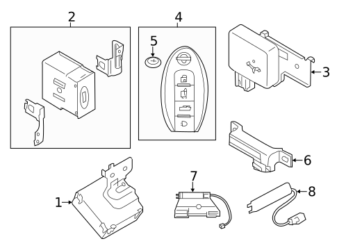Keyless Entry Components for 2009 Nissan 370Z #0