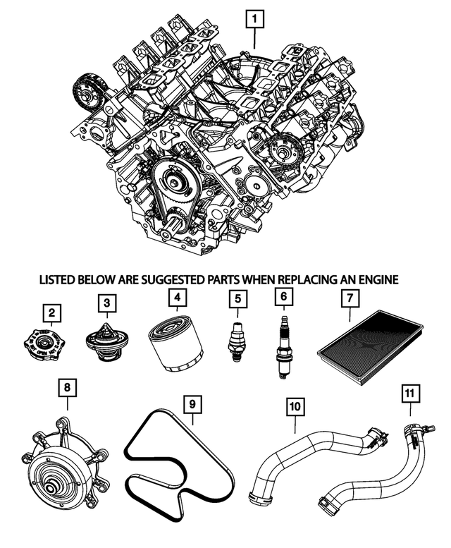55116870AC - Engine 3.7L Six Cylinder [EKG]: Radiator Outlet Hose for Mopar Image