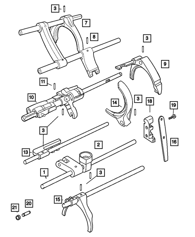5010079AC - Manual Transmission 6 Speed: Shift Rail for Mopar Image