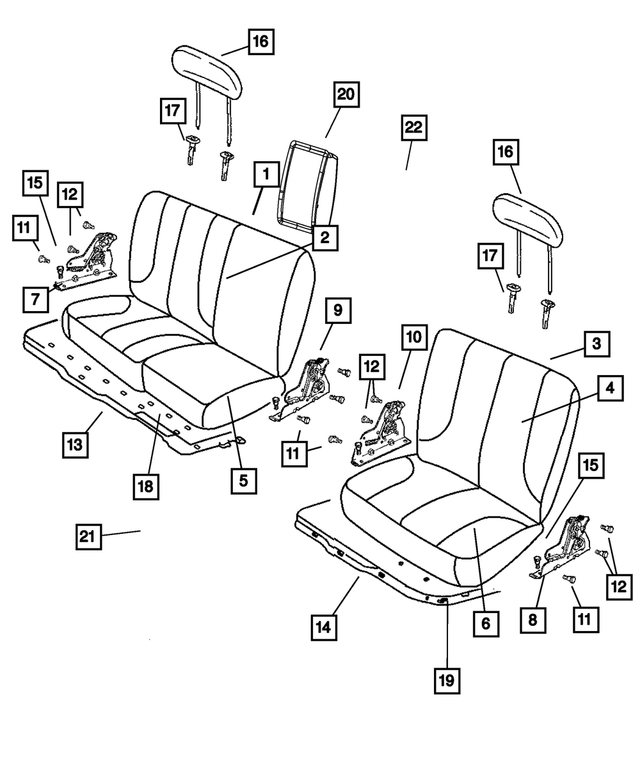 68050822AA - Interior Trim: Seat Back Foam for Mopar Image