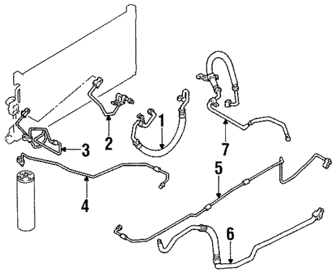 Condenser, Compressor & Lines for 1994 Mitsubishi 3000GT #2