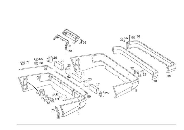 1248800430 - : Bumper Lateral Support for Mercedes-Benz Image