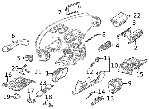 Instrument Panel Components for 2019 Mercedes-Benz AMG&reg; GT S #0