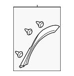 91112AG24BNN - Body: Side Molding for Subaru Image