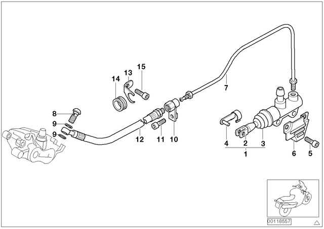 34312352042 - Brakes: Rod - L=84.5Mm for BMW-Motorrad Image