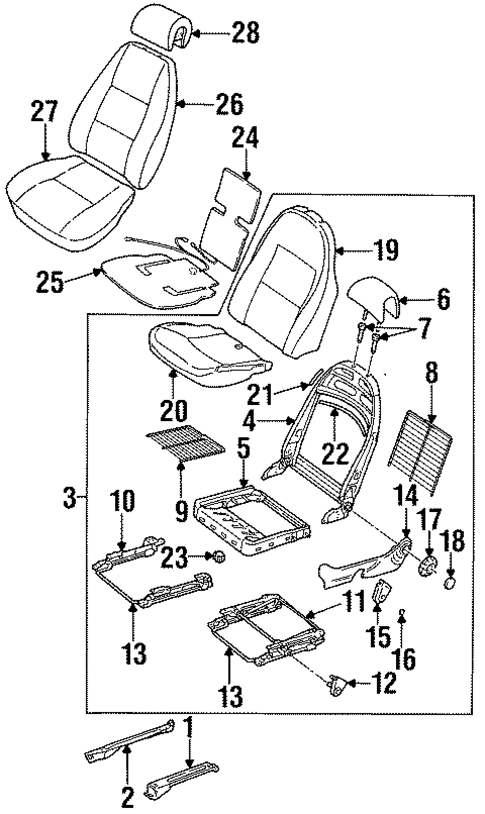 Seats & Track Components for 1996 Saab 900 #0