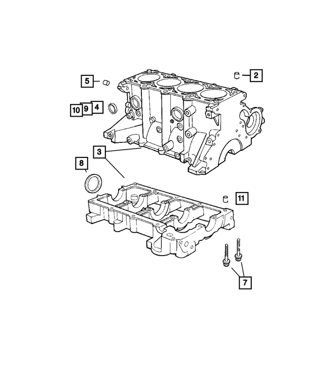 5093798AC - Engine 2.4L Four Cylinder (Turbo): Short Block for Mopar Image