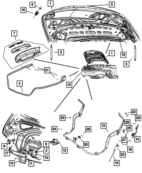 Deck Lid for 2011 Chrysler 200 #0