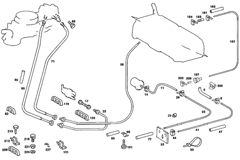 Fuel Lines for 1985 Mercedes-Benz 380SL #0