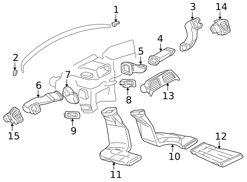 Ducts for 2003 Mercedes-Benz CLK430 #0