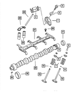 33004626 - Engine 5.2L Eight Cylinder: Valve Spring Retainer for Mopar Image