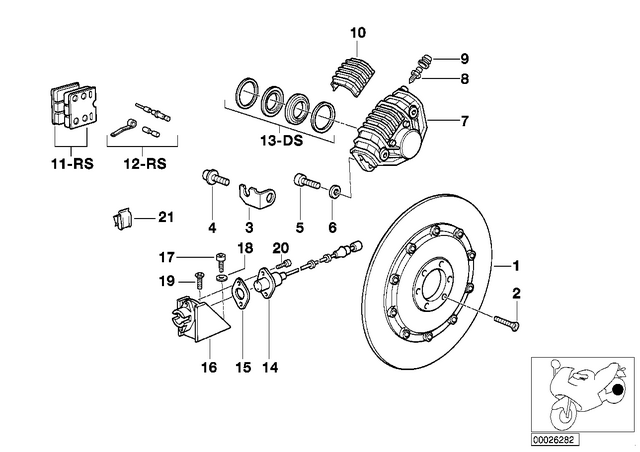 34111454005 - : Set Mounting Parts        for BMW-Motorrad Image