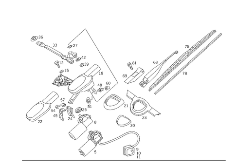Pane Wiper for 1993 Mercedes-Benz 400E #0