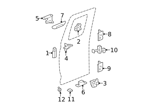 Lock & Hardware for 2005 Chevrolet Colorado #0