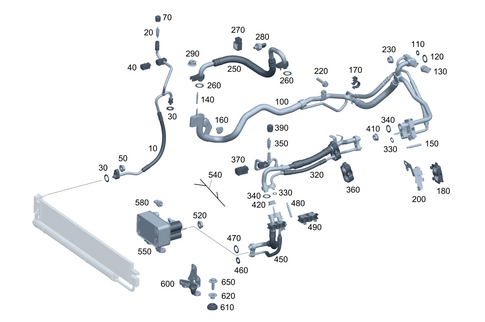 Refrigerant Line Routing for 2025 Mercedes-Benz EQS 580 SUV #0