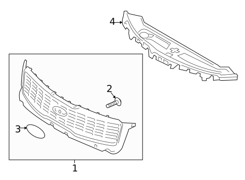 Grille & Components for 2022 Kia Telluride #0