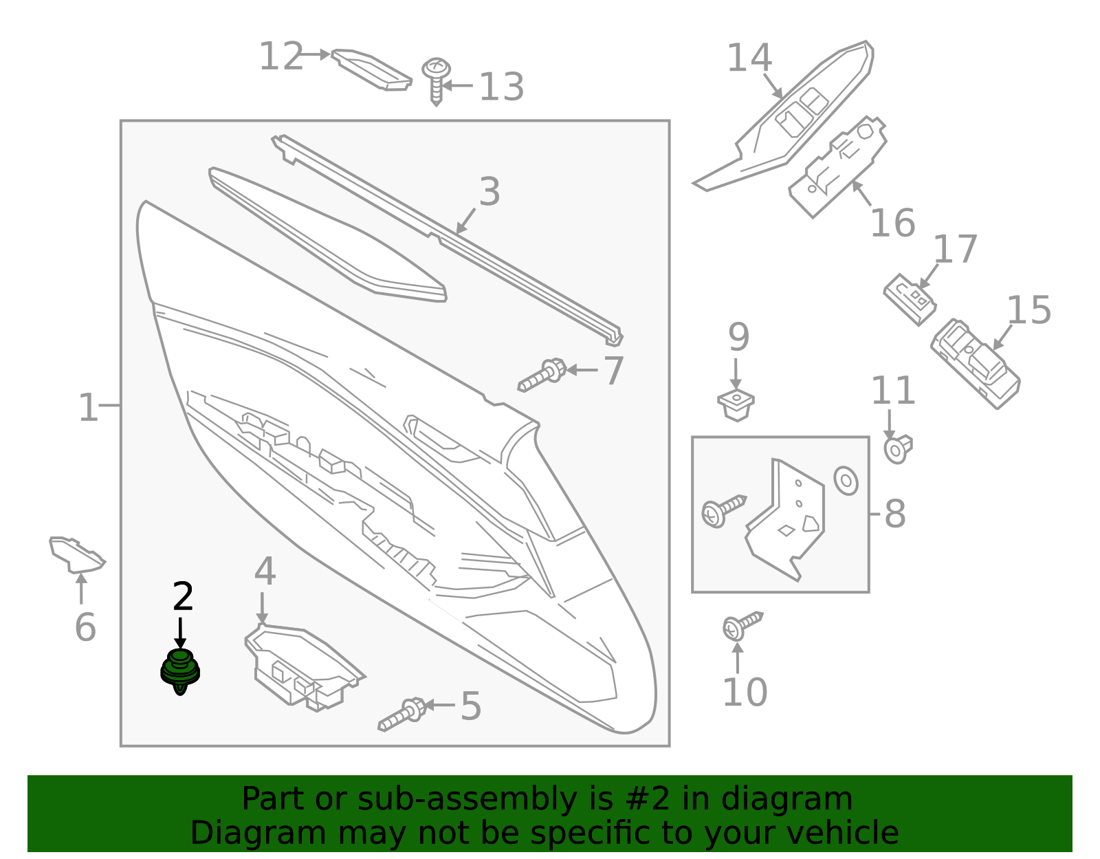 1989-2025 Mazda Door Interior Trim Panel Retainer GJ6A-68-AB1
