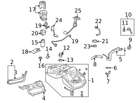 Fuel System Components for 2002 Lexus LS430 #0