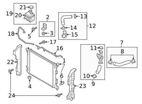 Radiator & Components for 2018 Kia Niro #3