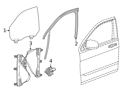 Glass - Front Door for 2015 Jeep Cherokee #0