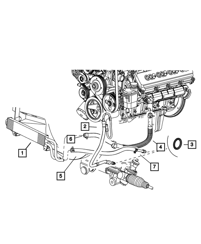 68035282AF - Steering: Power Steering Pressure Hose for Mopar Image image