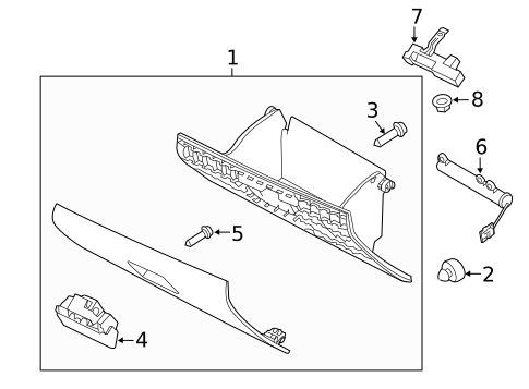 Glove Box for 2012 Lincoln MKZ #0
