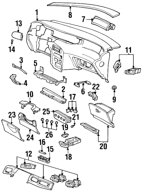 Instrument Panel Components for 1998 Ford Windstar #0