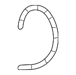 99635513904 - Brakes: Brake Hose for Porsche: 911, Boxster, Cayman Image