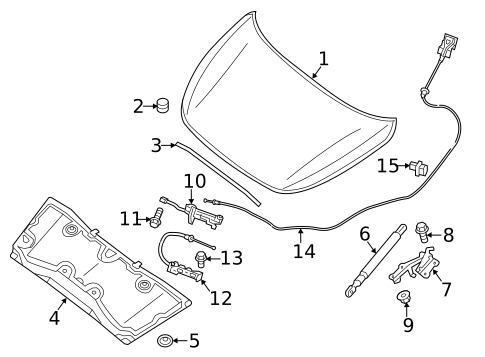 Hood & Components for 2013 INFINITI JX35 #0
