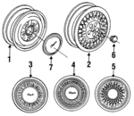4284929 - Suspension: Wheel, Steel for Chrysler: Imperial, New Yorker, Town &amp; Country | Dodge: Caravan, Dynasty, Grand Caravan, Mini Ram Image