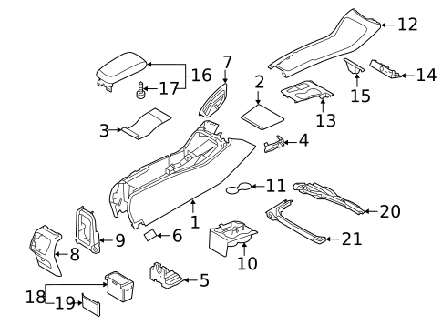 Center Console for 2019 Volvo XC40 #4