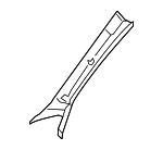 25469001011D34 - Body: Windshield Pillar Trim for Mercedes-Benz Image