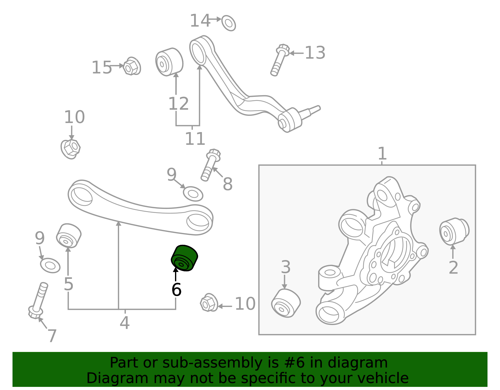 2021-2022 Genesis G80 Suspension Control Arm Bushing 54584-T1050 ...
