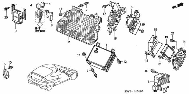 Control Unit (Cabin) for 2002 Honda Insight #0