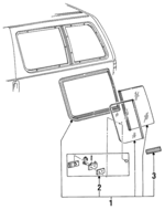 F19Z1125722B - Body: Movable Glass for Ford: Aerostar Image