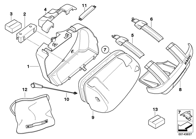 71607691326 - : Adjuster Unit, Rear Right for BMW-Motorrad Image