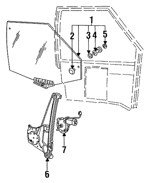 Glass - Rear Door for 1992 Audi 100 Quattro #0