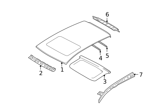 Roof & Components for 2011 Nissan Versa #3