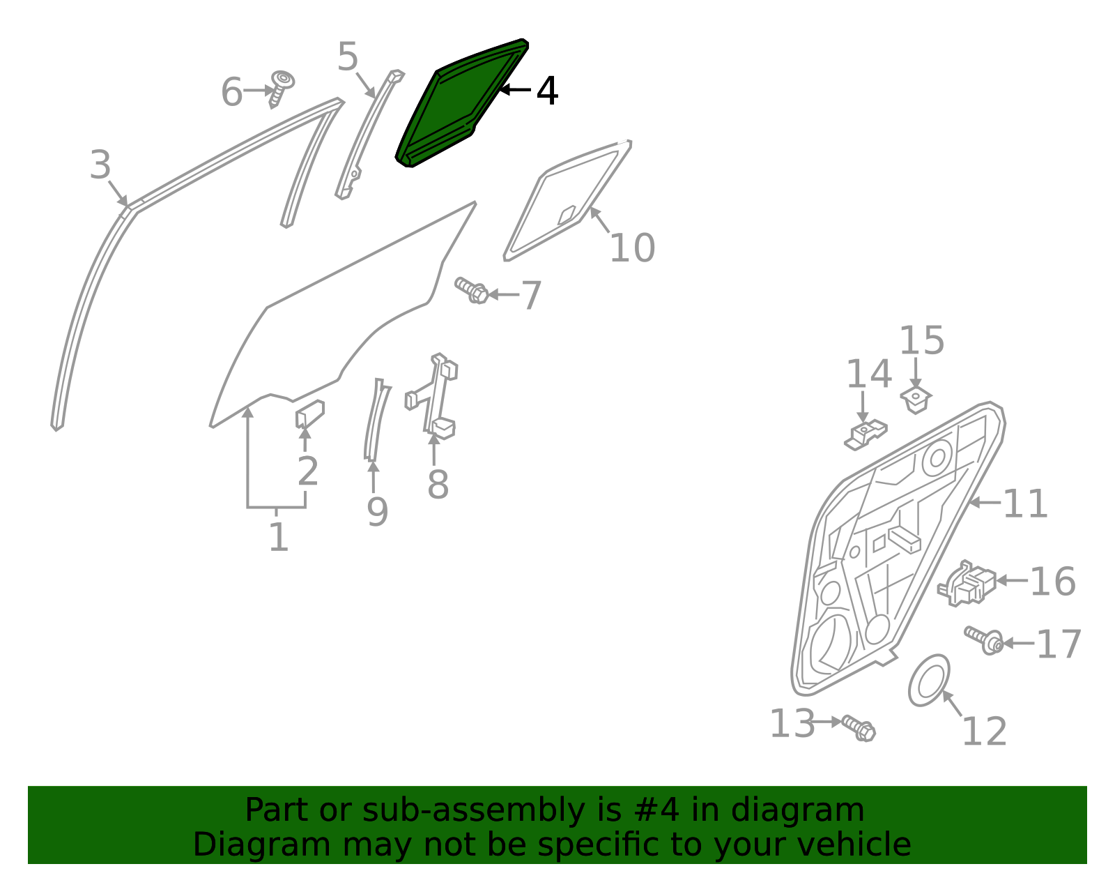 83543-D9000 - Glass Weather-Strip 2017-2022 Kia Sportage | Kia.Parts Store