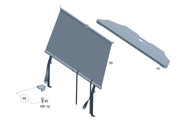 4638101000 - Rear Seat: Lugg. Cmprt. Roller Blind for Mercedes-Benz: G500, G550, G580, G63 4x4 Squared AMG, G63 AMG Image image