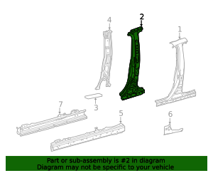 Body B-Pillar Reinforcement 61037-48907 | Toyota Parts Center