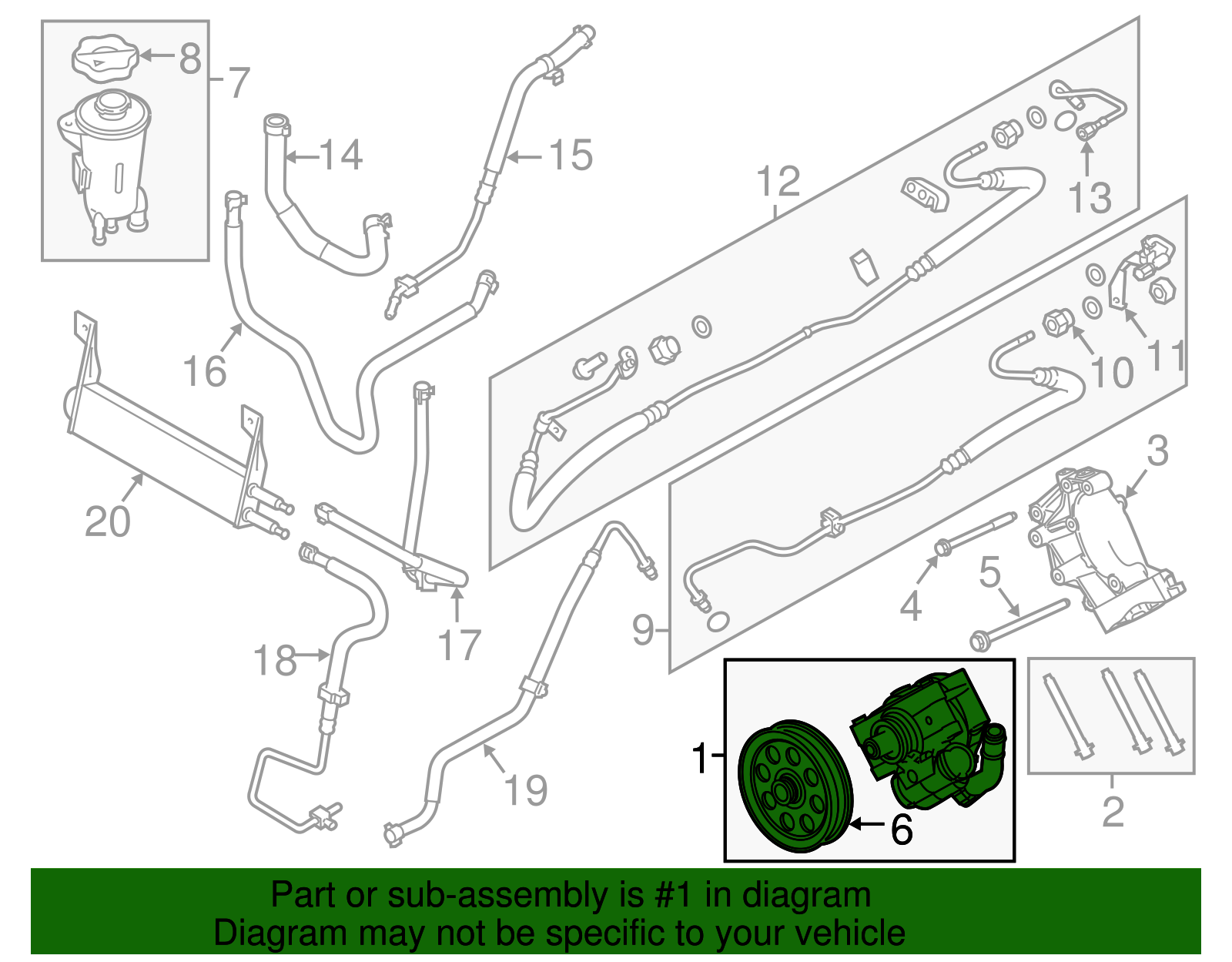 2011-2016 Ford Motorcraft™ Power Steering Pump STP-346 | OEM Parts Online