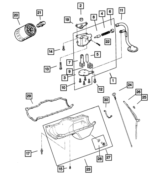 Engine Oiling for 2001 Dodge Dakota #0