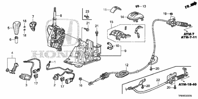 Select Lever for 2012 Honda Crosstour #0