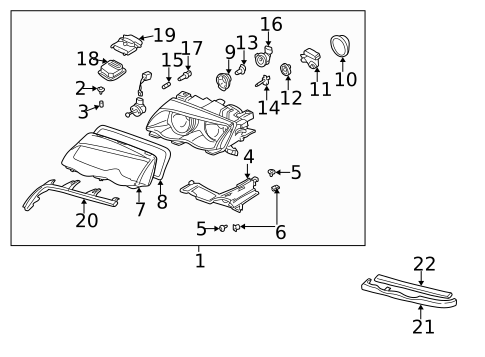 Bulbs - Chassis for 1999 BMW 328i #1